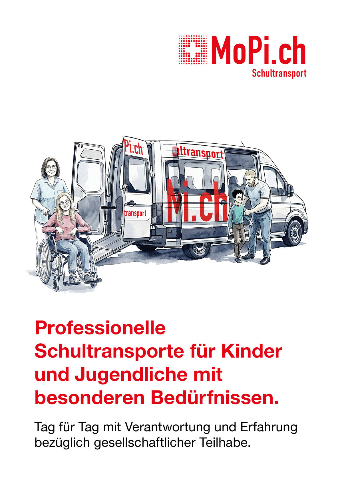Titelseite der MoPi.ch Schultransport-Broschüre
